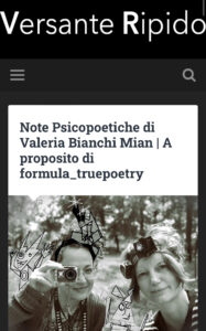 Martina Campi poesia italiana contemporanea, format formula true poetry di Martina Campi e Giusi Montali, su Versante Ripido